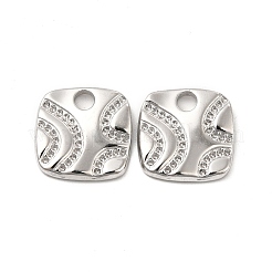 Colgantes de acero inoxidable 304 que no se deslustran con engastes de rhinestone.&nbsp;STAS-B032-30P