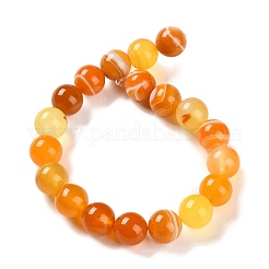 Fili di agata naturale a strisce / fili di agata legati&nbsp;G-Z060-A01-C25