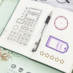4 Stück 4 Stile klare Silikonstempel&nbsp;DIY-CP0009-75
