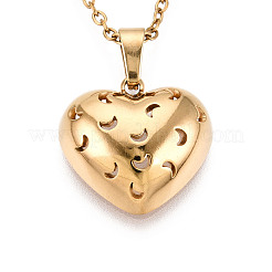 Collares colgantes de acero inoxidable 304&nbsp;NJEW-T018-38G