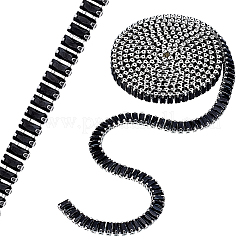 Messingketten mit Mikropflaster und schwarzen Zirkonia&nbsp;CHC-WH0022-002P