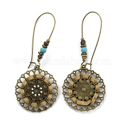 Böhmen Vintage Blume Ohrringe&nbsp;EJEW-I261-01AB