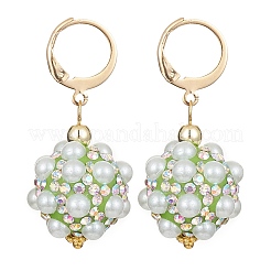 Polymer-Ton-Strass-Disco-Kugel-Ohrringe&nbsp;EJEW-JE05298