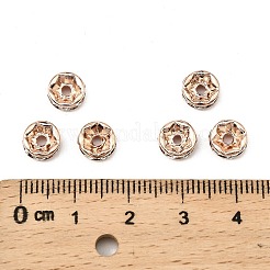 Messing Strass Zwischen perlen&nbsp;RB-A014-Z7mm-01RG-NF