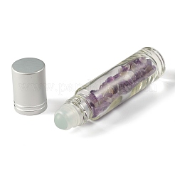 Bouteilles à bille roulante en perles d'améthyste naturelle&nbsp;AJEW-H101-01D