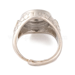 Tondo con anelli regolabili lettera n in ottone smaltato&nbsp;RJEW-U009-09P