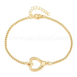 Braccialetti di collegamento del cuore in ottone per le donne&nbsp;KK-CBA68DA-02