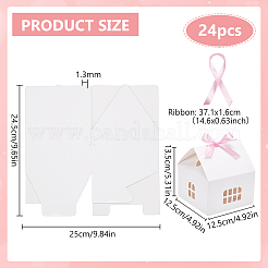 Geschenkbox zur Aufbewahrung von Schmuck aus Papier in Hausform&nbsp;CON-WH0088-68