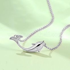 Colgante de ballena de aleación con cristales y rhinestone&nbsp;WG0EF37-01