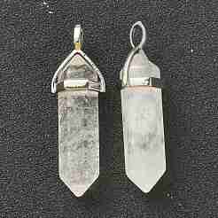 Natürliche Quarzkristall spitze Anhänger&nbsp;G-M378-01P-A31