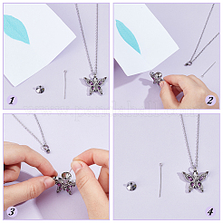 Collana con ceneri in urna in acciaio inossidabile&nbsp;NJEW-CN0001-05B