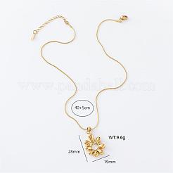 3 collier pendentif fleur irrégulier en acier inoxydable de style coréen pour tenue décontractée au bureau&nbsp;JJ9305