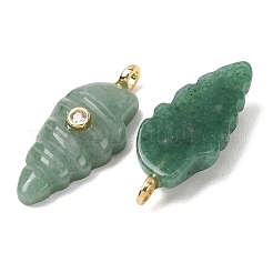 Pendenti intagliati in avventurina verde naturale&nbsp;G-H357-04G-02