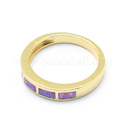 Synthetische opale Fingerringe&nbsp;RJEW-O026-04G