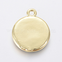 Goldenen vernickelt Emaille Anhänger&nbsp;KK-F807-04-G