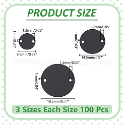 300 pièce de 3 styles de strass à coudre en acrylique miroir&nbsp;FIND-WR0012-08A