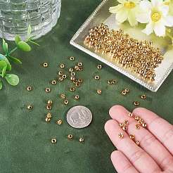 200 pièce de perles d'espacement en laiton de 4 styles&nbsp;KK-TA0009-05