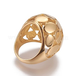 Ionenplattierung (IP) 304 Edelstahl-Fingerringe&nbsp;RJEW-E157-25G
