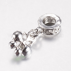 Legierung Strass europäische baumeln Charms&nbsp;PALLOY-F199-44