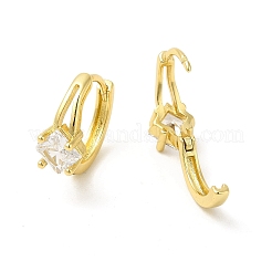 Boucles d'oreilles créoles losange zircone cubique&nbsp;EJEW-E270-34G