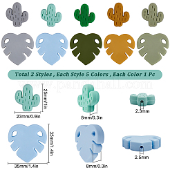 Perline in silicone stile 10 pz 10&nbsp;SIL-SC0001-05