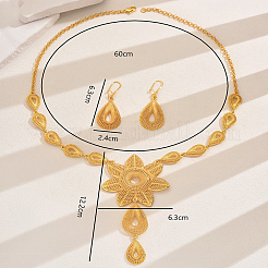 Extravagante Legierung Blume Tropfen Anhänger Halskette & baumeln Ohrringe Sets für Frauen Hochzeit&nbsp;AA6460