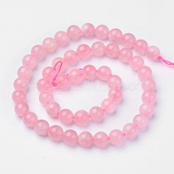 Stränge aus natürlichen Rosenquarzperlen aus Madagaskar in Rosa&nbsp;G-D809-19-8mm