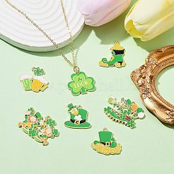28 Stück Legierungs-Email-Anhänger im 7-Stil zum Thema St. Patrick's Day&nbsp;ENAM-CJ0005-83