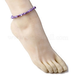 Bracelets de cheville en perles de coquillages d'eau douce naturels teints&nbsp;AJEW-AN00746-03