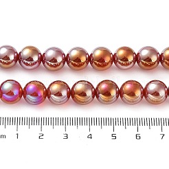 Fili di perline di agata rossa naturale elettrolitica&nbsp;G-Z038-B04-03AB