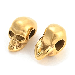 Perles européennes en acier inoxydable 304 avec placage ionique (IP) pour Halloween&nbsp;STAS-F243-42G