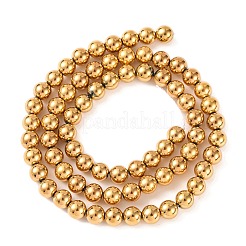 Fili di perline di ematite sintetica non magnetica elettrolitica&nbsp;G-H027-C01-04