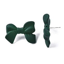 Spritzlackierte CCB Kunststoff Bowknot Ohrstecker Zubehörse&nbsp;CCB-Q091-07D