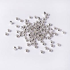 Versilberte Messing-Doppelkegel-Perlen aus Messing&nbsp;X-KK-EC008-S-NF