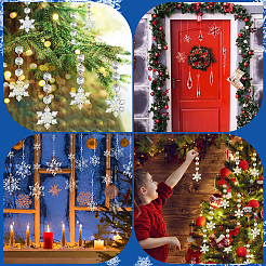 60 stücke 3 arten weihnachten transparent acryl stecker charms&nbsp;OACR-SC0001-56