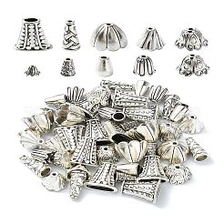 50 Stück 10 Stile Perlenkappen und Kegel im tibetischen Stil&nbsp;DIY-YW0008-48