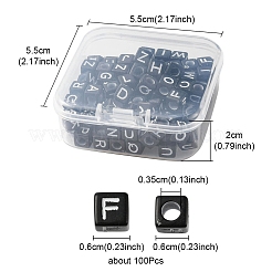 100 Stück undurchsichtige Acrylperlen&nbsp;SACR-YW0001-55