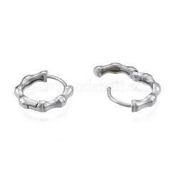 Orecchini a cerchio in acciaio inossidabile chirurgico 316 anti-ossidazione con bastoncino di bambù per uomo e donna&nbsp;EJEW-N052-12