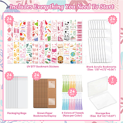 Kits para hacer marcapáginas de papel con patrones mixtos&nbsp;DIY-PB0001-07