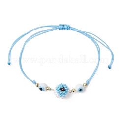 Pulseras ajustables con cuentas de vidrio&nbsp;BJEW-MZ00234