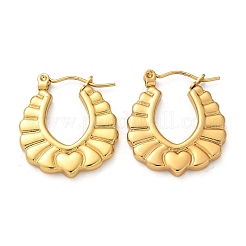 Boucles d'oreilles créoles en acier inoxydable 304 pour femmes&nbsp;EJEW-L296-051G