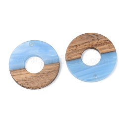 Pendentifs en résine opaque et bois de noyer&nbsp;RESI-S389-013A-C