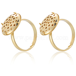 Fornituras de anillo ajustables de latón&nbsp;KK-BBC0018-54C