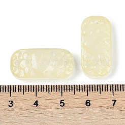 Breloques de connecteur en verre transparent peints à la bombe&nbsp;X1-GLAA-H035-06E