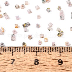 Perles de verre cylindriques Picasso peintes à la bombe&nbsp;GLAA-T028-12A-05