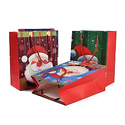 Weihnachtspapier-Tragetaschen mit Weihnachtsmann-Aufdruck&nbsp;ABAG-P015-01C