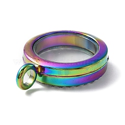 Legierung kristall strass medaillon anhänger&nbsp;FIND-WH0061-50A-M