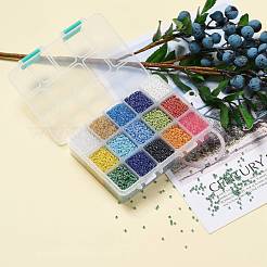 Perline di vetro 375g 15 colori&nbsp;SEED-JP0004-04-2mm