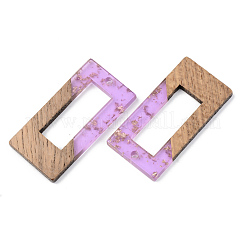Pendentifs en résine transparente et bois de noyer&nbsp;RESI-S389-057A-B01