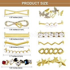 13pcs 13 estilos clips de hebilla de zapatos de aleación de zinc&nbsp;FIND-SZ0001-46G